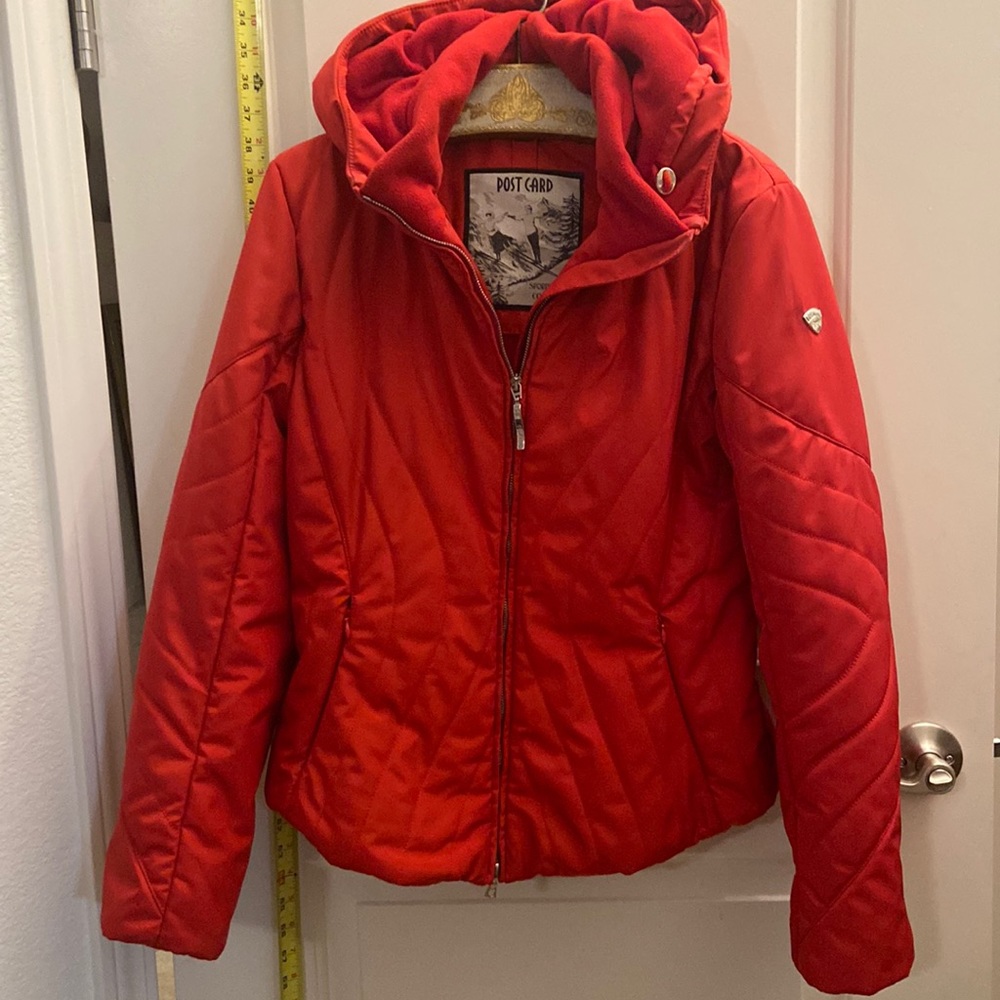 Postcard high end ski fashion jacket nearly new size 6/8
